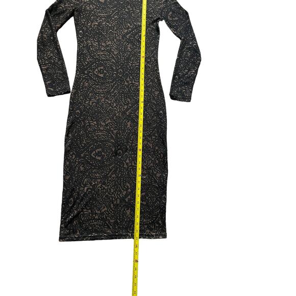 Chelsea & Violet Womens/Teen Black Paisley Maxi Bodycon Dress Small Maxi - Picture 3 of 9